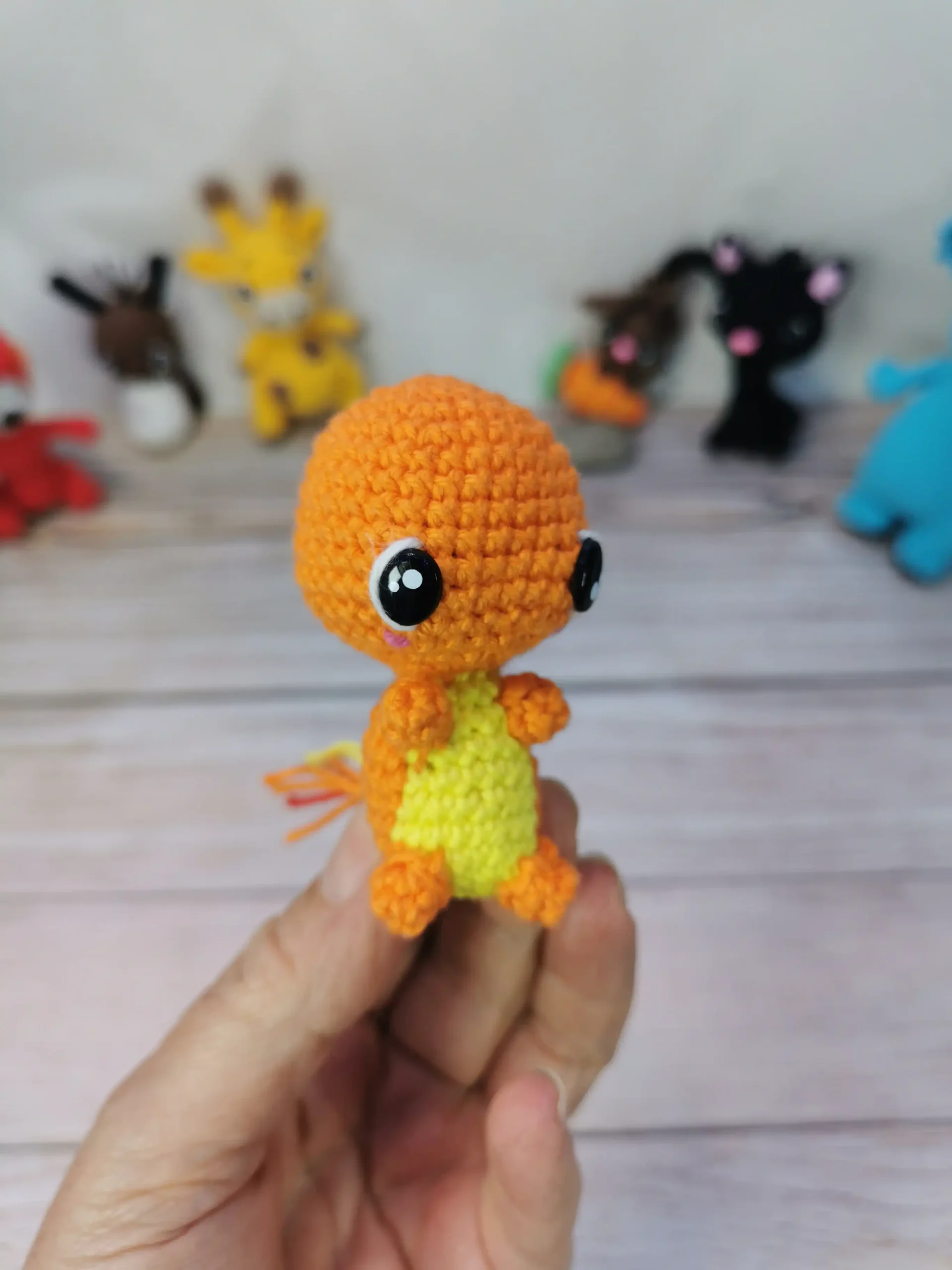 Salamèche pokemon fait main au crochet par La Mu's Heure