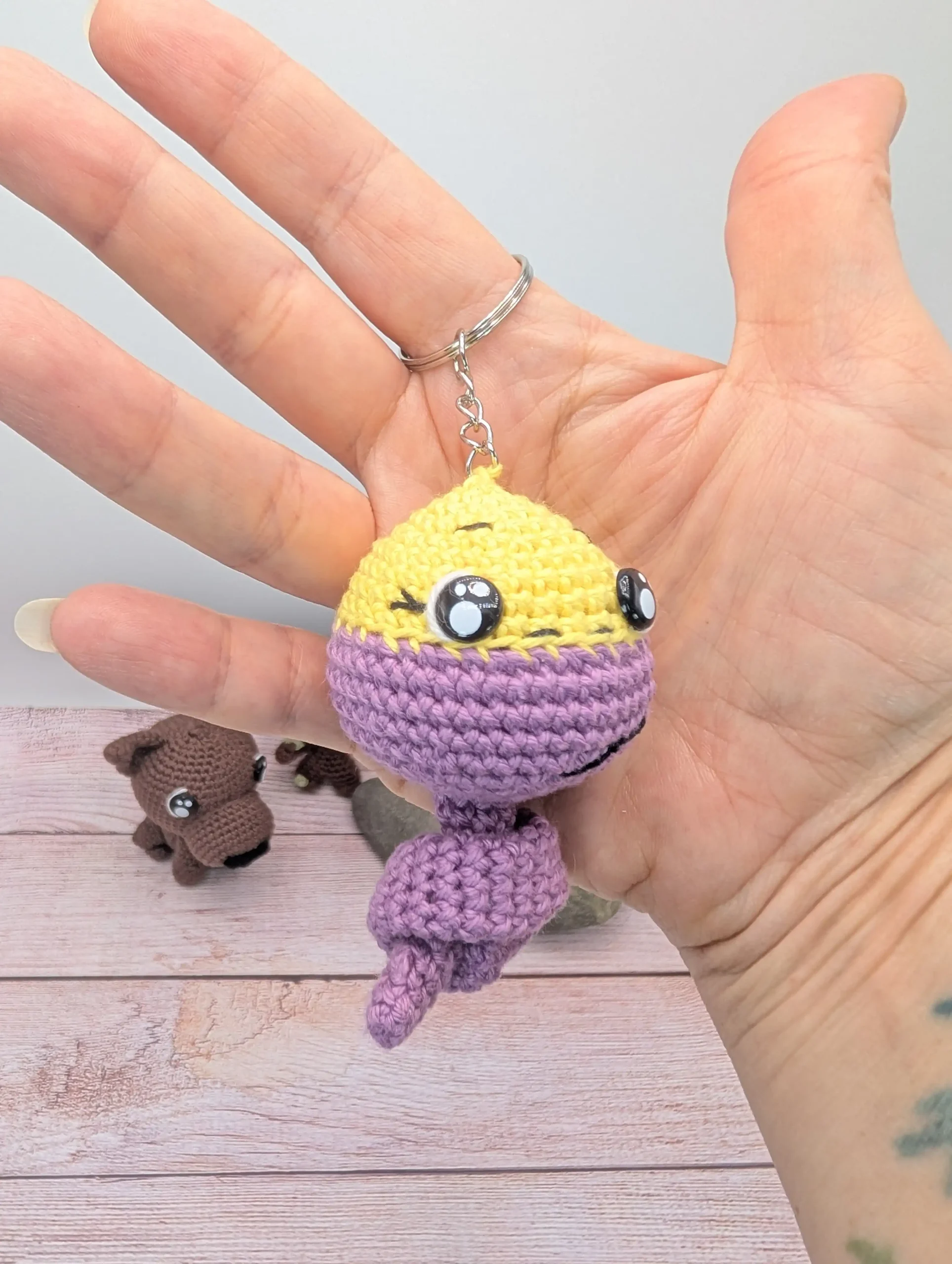 Serpent amigurumi fait main au crochet fait par La Mu's heure