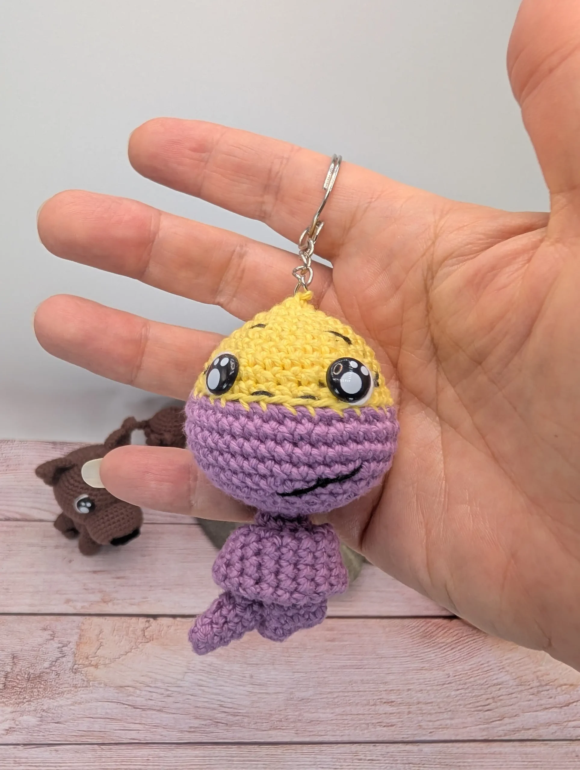 Serpent amigurumi fait main au crochet fait par La Mu's heure