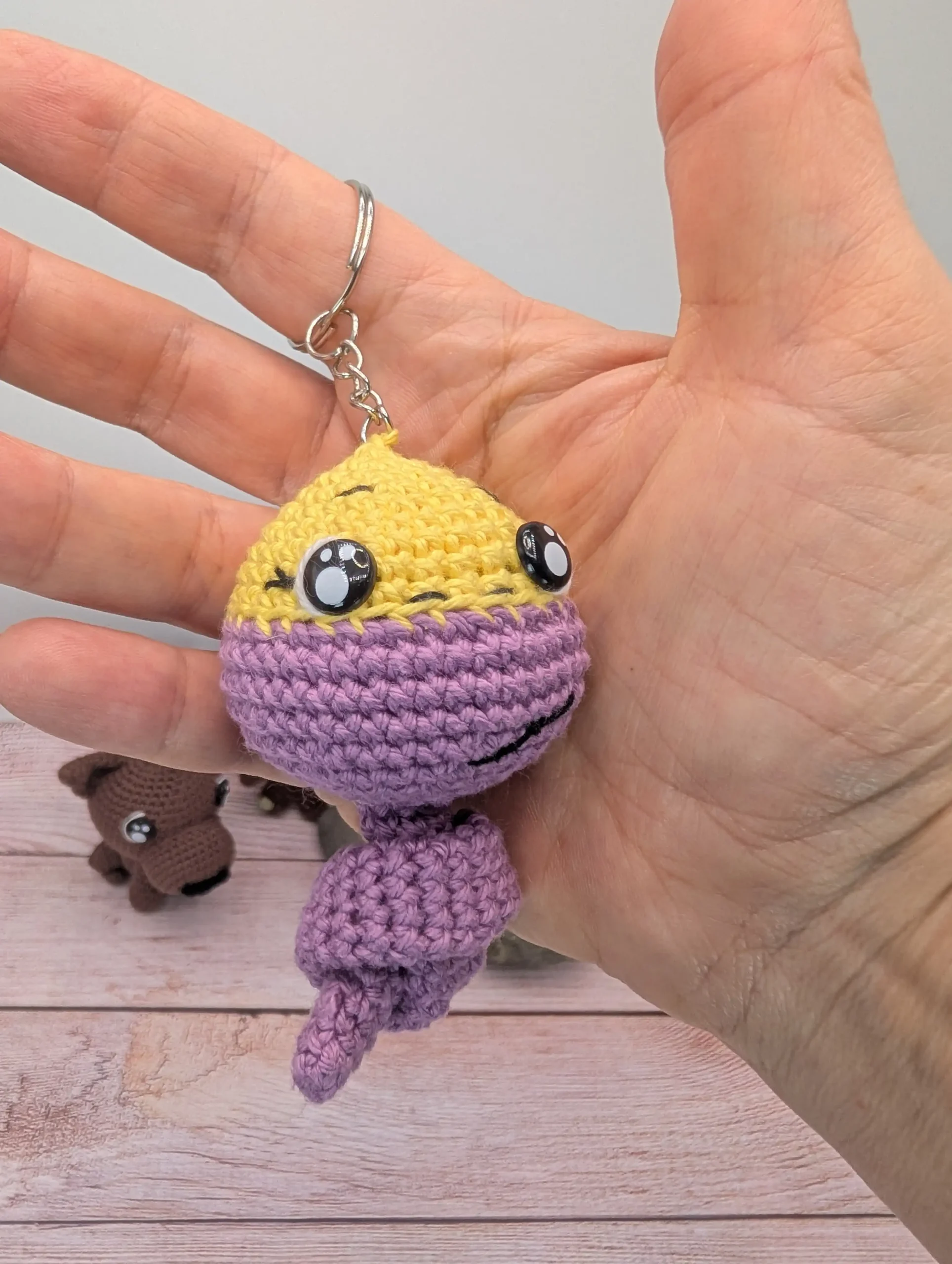 Serpent amigurumi fait main au crochet fait par La Mu's heure