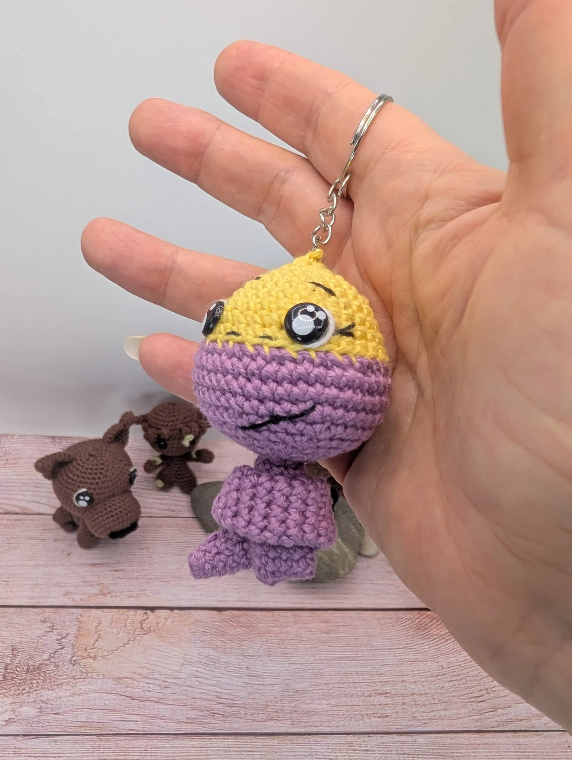 Serpent amigurumi fait main au crochet fait par La Mu's heure