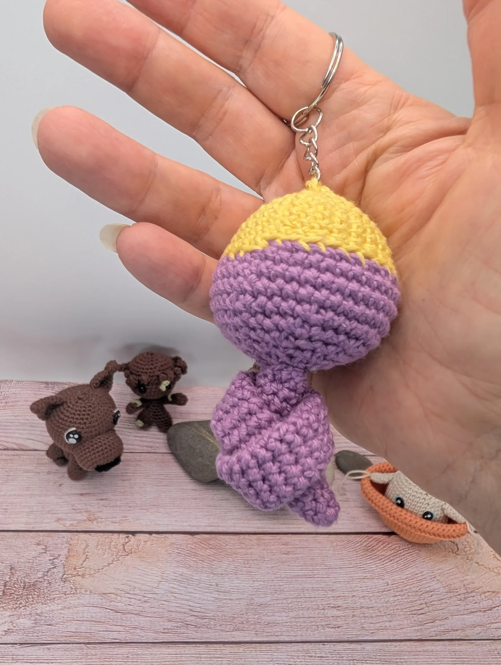 Serpent amigurumi fait main au crochet fait par La Mu's heure