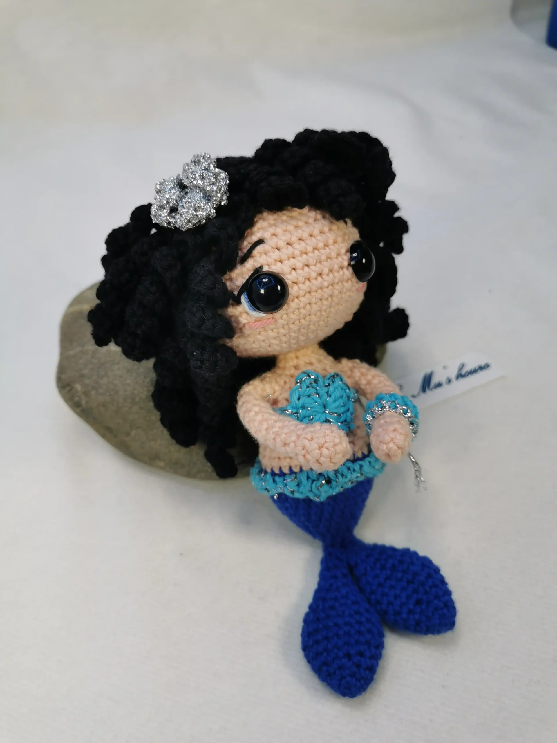 Sirène amigurumi fait main au crochet par La Mu's heure
