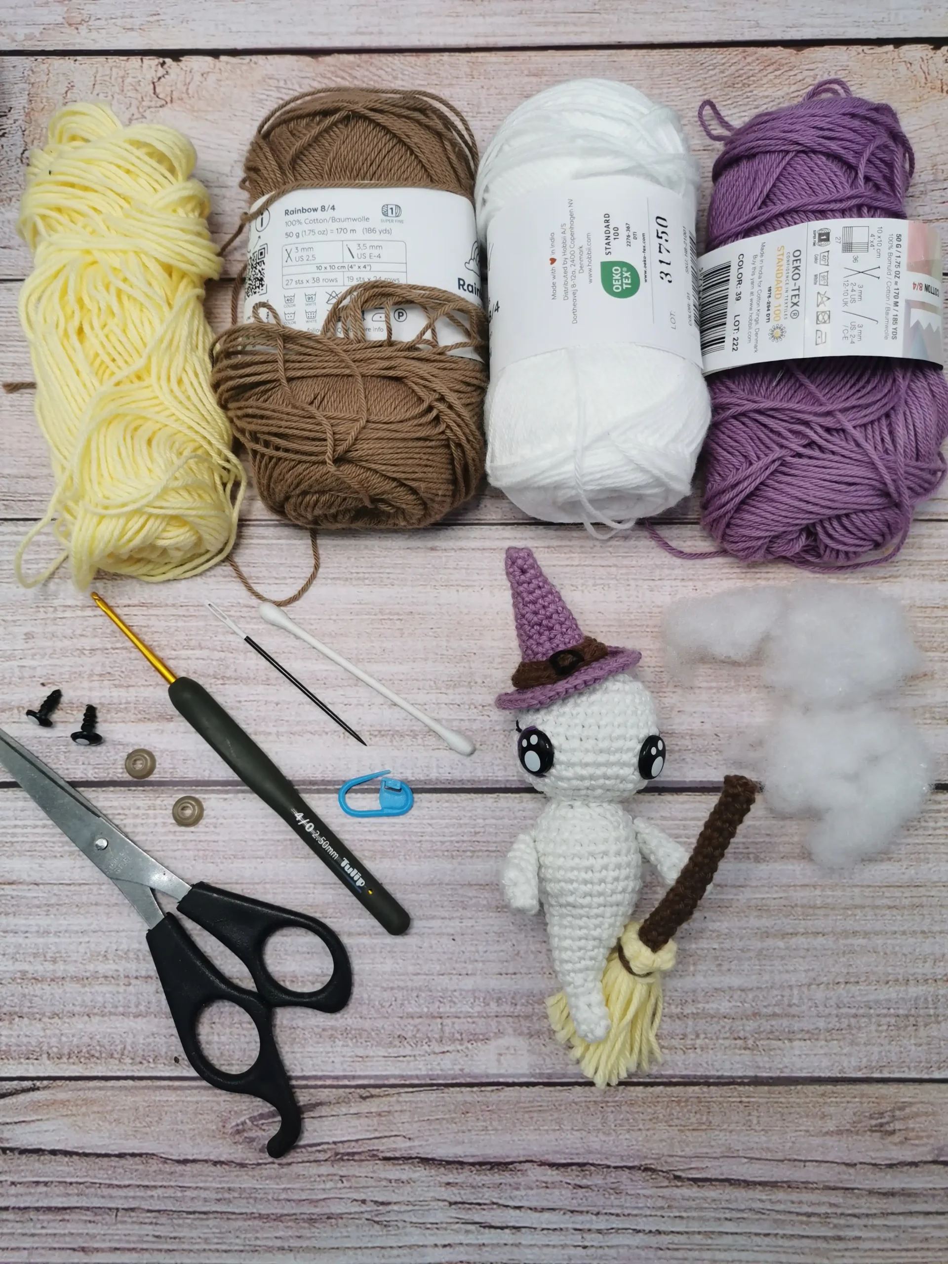 Tuto sorcière fantôme amigurumi au crochet par La Mu's heure
