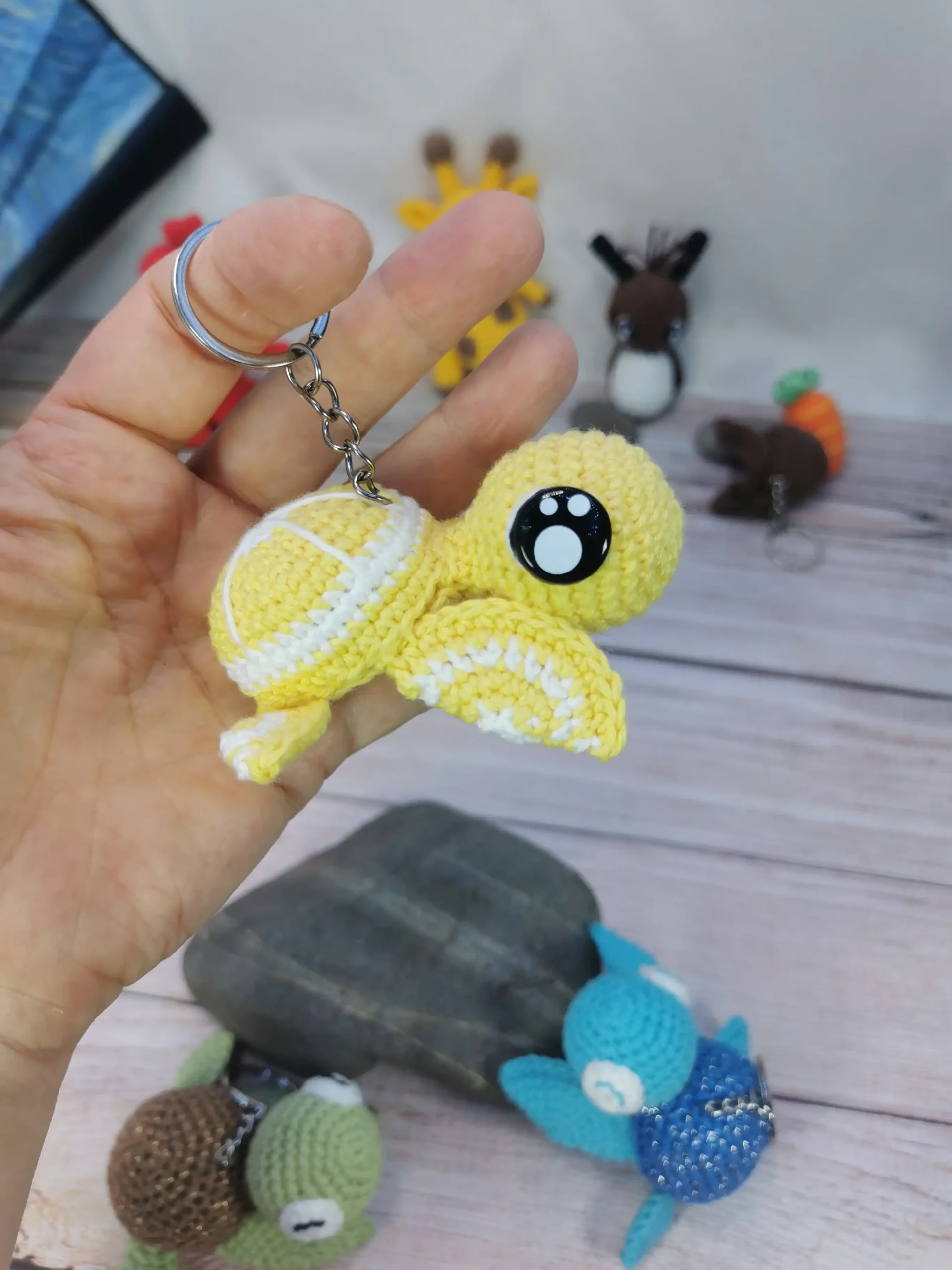 Tortue citron amigurumi fait main au crochet fait par La Mu's heure