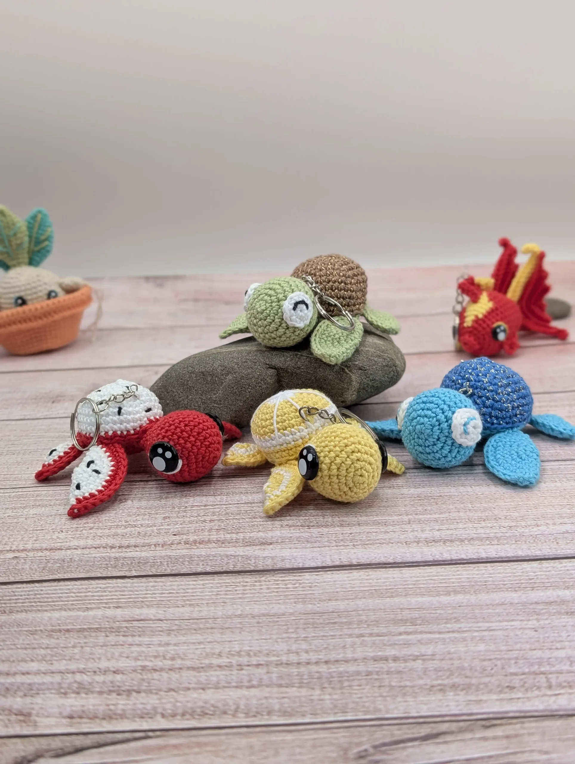 Tortue amigurumi fait main au crochet fait par La Mu's heure