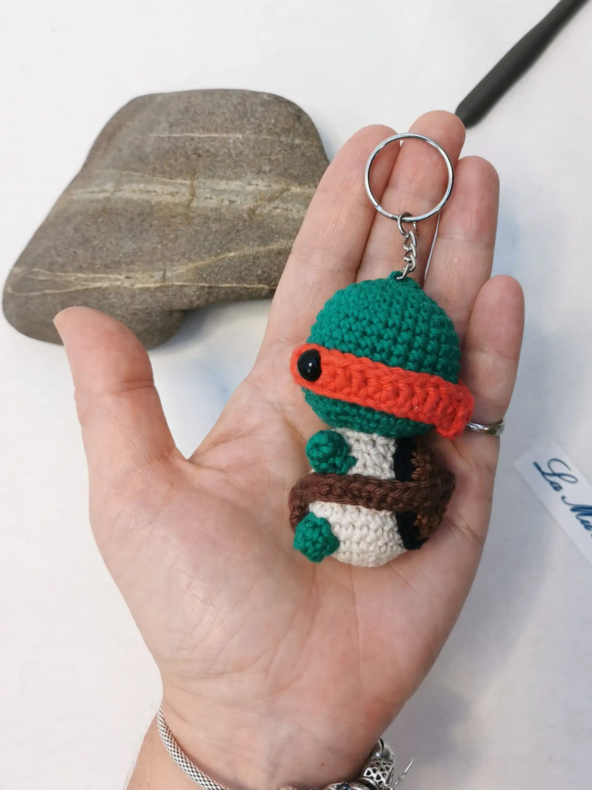 Tortue Ninja amigurumi fait main au crochet fait par La Mu's heure