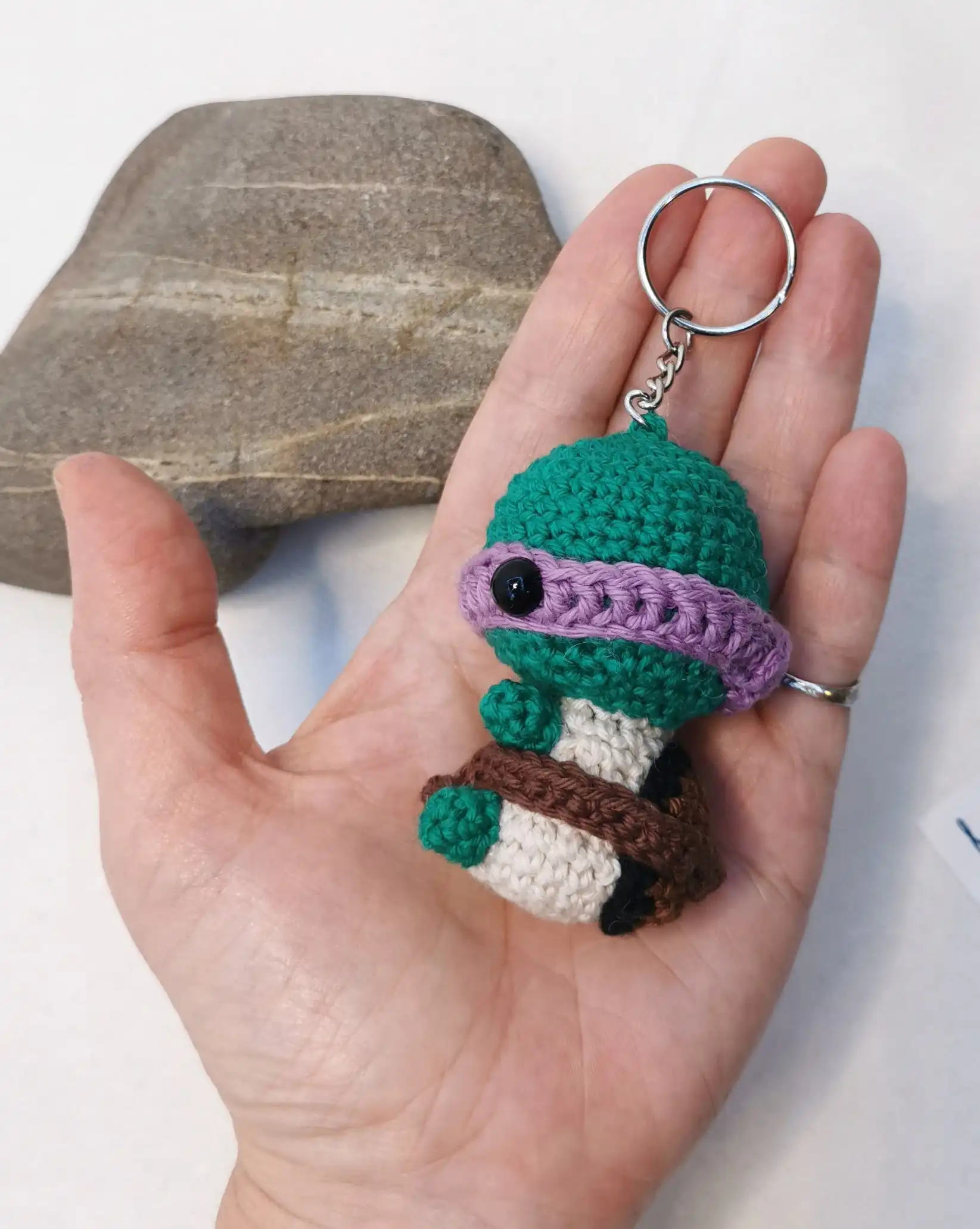 Tortue Ninja amigurumi fait main au crochet fait par La Mu's heure