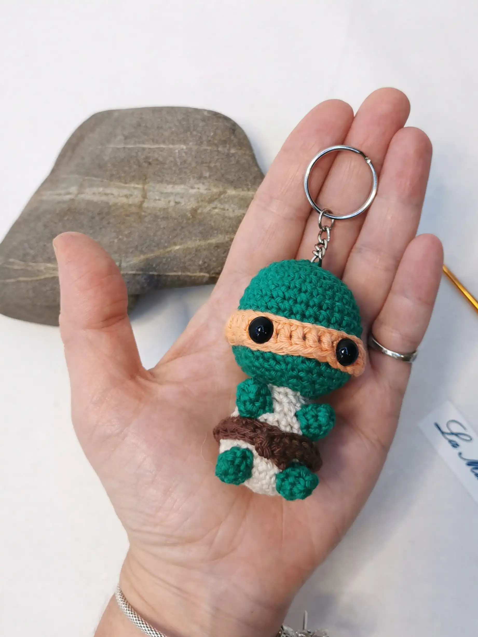 Tortue Ninja amigurumi fait main au crochet fait par La Mu's heure