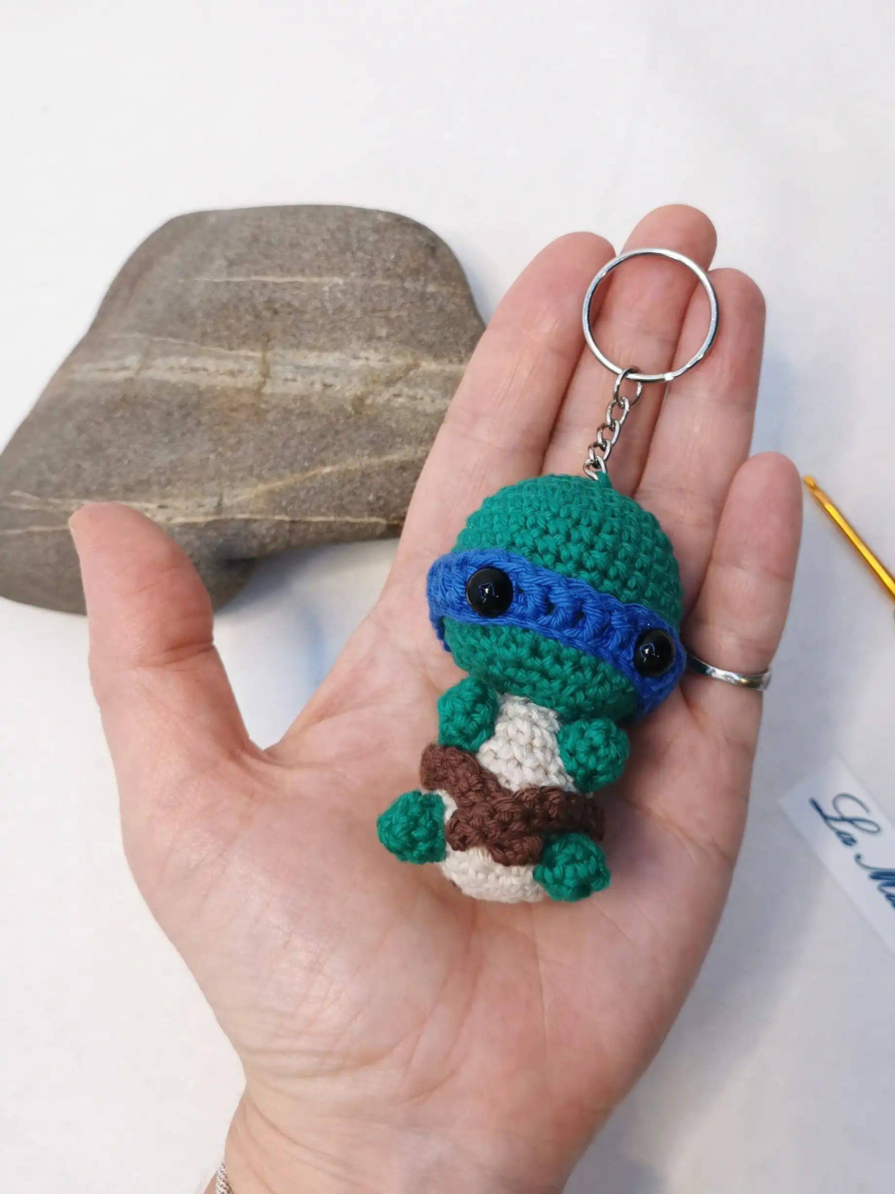 Tortue Ninja amigurumi fait main au crochet fait par La Mu's heure