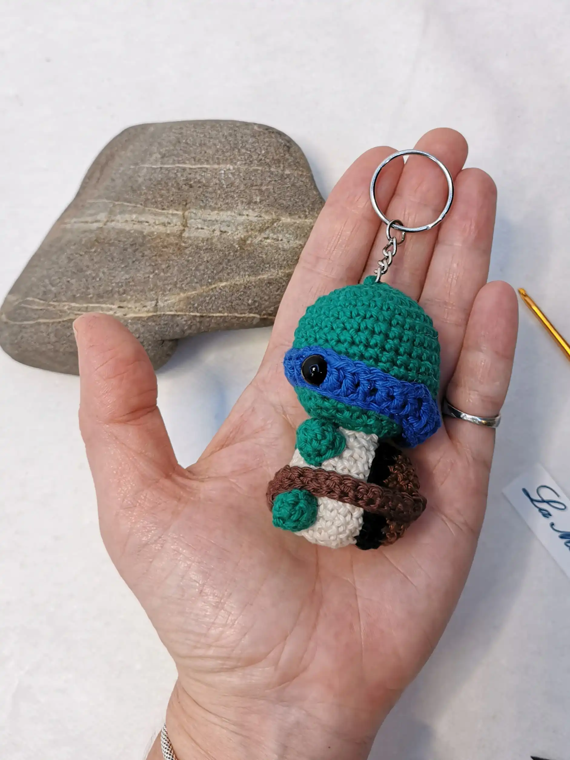 Tortue Ninja amigurumi fait main au crochet fait par La Mu's heure