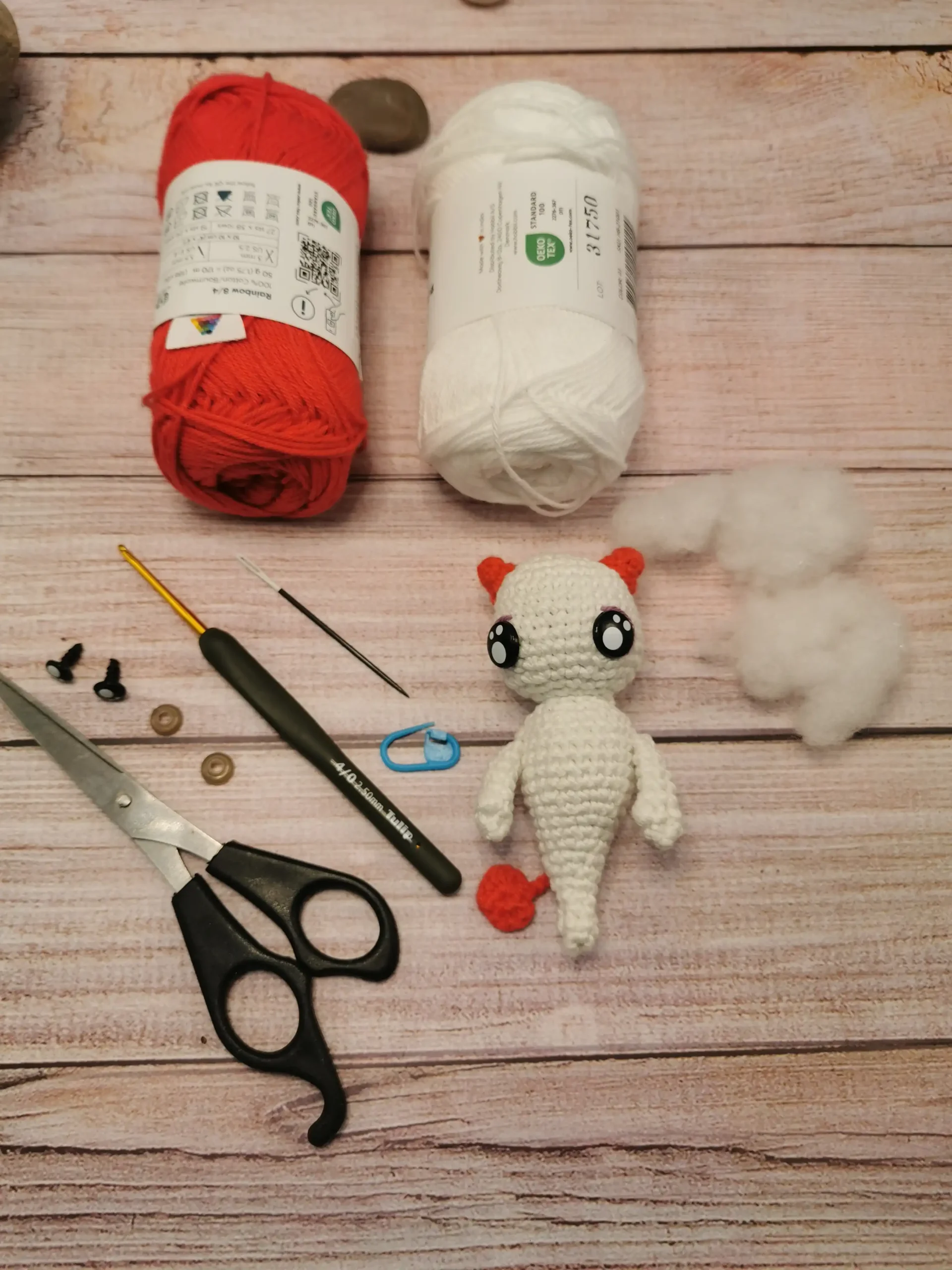 Tutoriel Crochet PDF – Diablotin Fantôme Amigurumi (Facile – 10 cm)