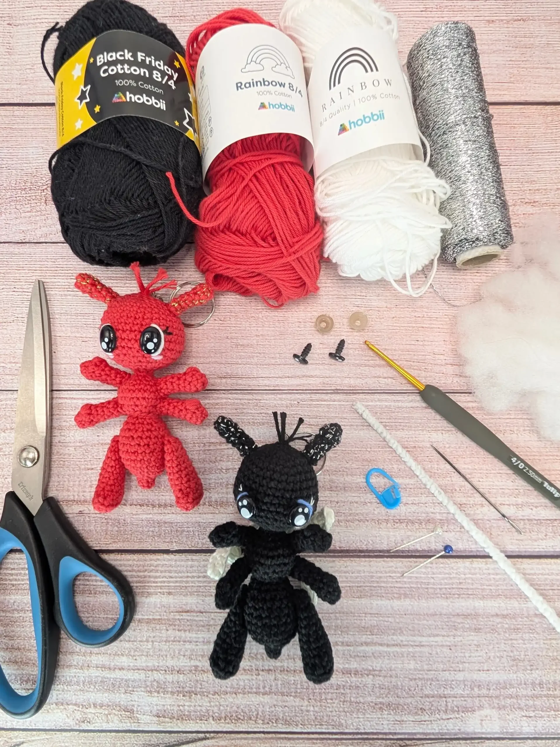 Tutoriel PDF de crochet en français pour réaliser Lili La Fourmi niveau débutant